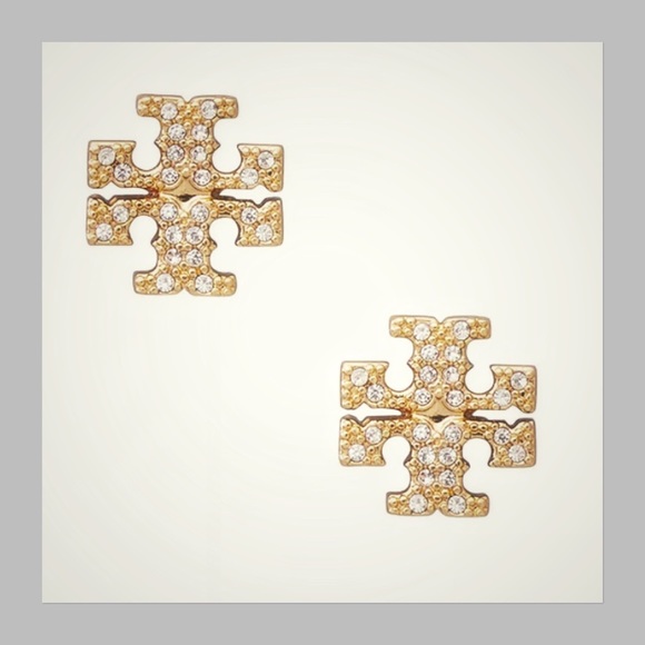 Tory Burch Jewelry - Tory Birch Gold Tone Crystal Earrings